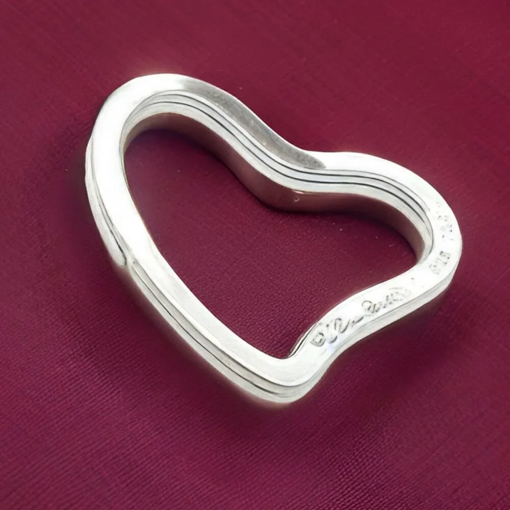 Tiffany & Co Estate Heart Money Clip or Bookmark Sterling Silver TIF819